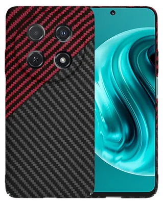 Produktbild von Techsuit Carbonite FiberShell Back Cover Hülle für Huawei nova 12i - Rot/Schwarz