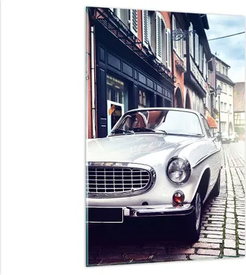 Produktbild von Bilder auf glas - Einteilig - Auto Straße Haus - 80x120cm - Glasbilder - Wandbilder - Bilder - zum Aufhängen bereit - Wanddekoration aus Glas - Glas Bilder - Wandbild auf Glas - GPA80x120-3677