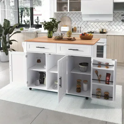 Obrázok produktu pre Komoda – Bočná komoda – Servantka – Úložná skrinka – Skrinka do obývačky – Biely moderný nábytok