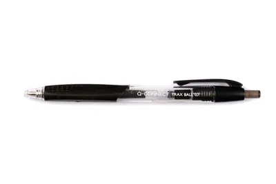 Produktbild von Q-Connect® KF04395 Kugelschreiber Medium Grip schwarz