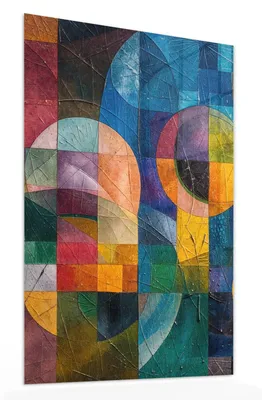 Produktbild von Glasbild 50x75cm in XXL für Wohnzimmer, Schlafzimmer Motiv Abstrakte Farben