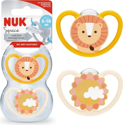 Produktbild von NUK Beruhigungssauger kieferorthopädische Lücke LEW 2 Stück 6-18 Monate