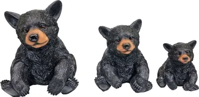 Produktbild von Bären Bärenfigur Schwarzbären 3er Set Tierfigur Dekofigur