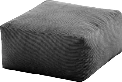 Image de Pouf carré 50x50 cm en velours gris
