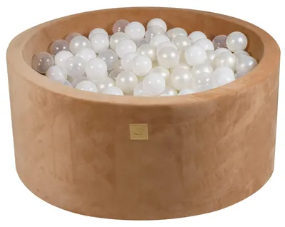 Image de Piscine à balles caramel avec balles Blanc / Perle blanche / Transparent