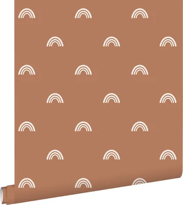 Zdjęcie produktu dla ESTAhome Tapeta tęcze terakotaIbiałym 50 x 900 cm