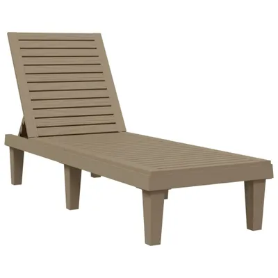 Obrázok produktu pre vidaXL Lehátko na opaľovanie svetlohnedé 155x58x83 cm Polypropylén