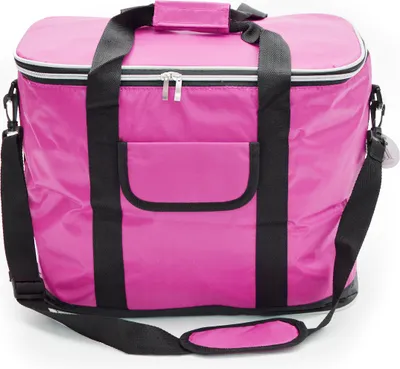Produktbild von Kühltasche 30L mit Schultergurt, XXL isolier Kühlbox - Fuchsia/ Pink