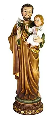 St. Josef-Figur mit Kind, Kunstharz, 60 cm, 1 Stück