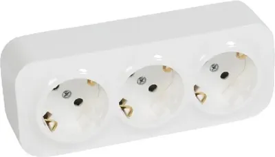Produktbild von Aufputz Schucko Steckdosen 1-fach, 2-fach oder 3 fach (3-fach)