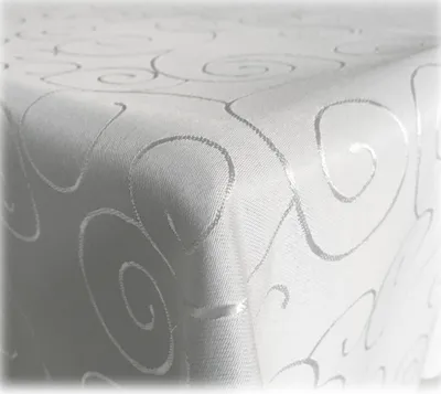 Produktbild von JEMIDI Tischdecke Ornamente Seidenglanz Edel Tisch Decke Tafeldecke 31 Größen und 7 Farben Weiß 130x360