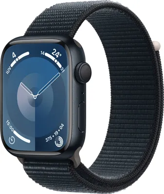 Produktbild von Apple Watch 9 GPS 45mm Alu Mitternacht Sport Loop