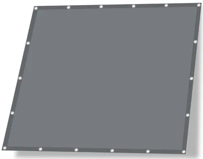 Produktbild von Wasserfestes Sonnensegel mit Ösen, UV-Schutz, Dunkelgrau, 3 x 3 m