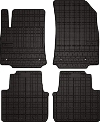 Image de Tapis de sol voiture en caoutchouc pour Citroen C3 Aircross II (2017-, crossover) Noir, lot de 4 pièces, fixations