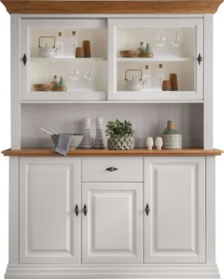 Produktbild von Buffetschrank, Kiefer weiß mit Eiche, ESBJERG-69