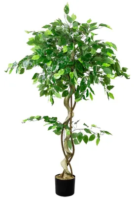Obrázek produktu pro Decovego, umělá rostlina Ficus Benjamin, výška 120 cm, umělý strom