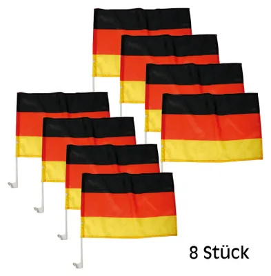 Produktbild von Deutschland Autofahnen - 8 Stück -  ca. 30 x 43cm