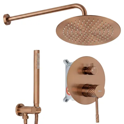 Obrázek produktu pro Rea Podomítková Sprchová Sada Lungo Diamond Brush Copper + Box