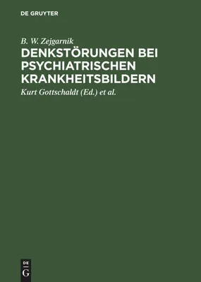 Produktbild von Denkstörungen bei psychiatrischen Krankheitsbildern