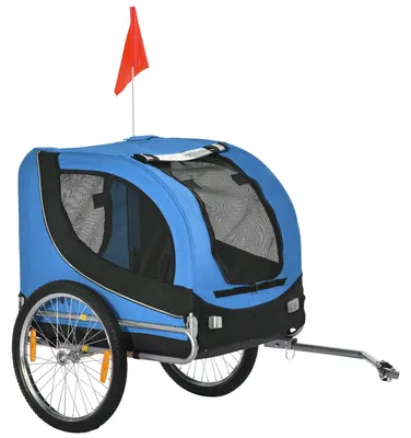 Produktbild von Fahrradanhänger für Hunde - Hundeanhänger - Tierwagen - Hunde-Buggy - Transportwagen für Haustiere - Mit 8 Reflektoren
