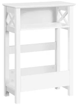 Produktbild von Yaheetech Beistelltisch Couchtisch 3 Ebenen Nachttisch 50×25×70 cm, Weiß