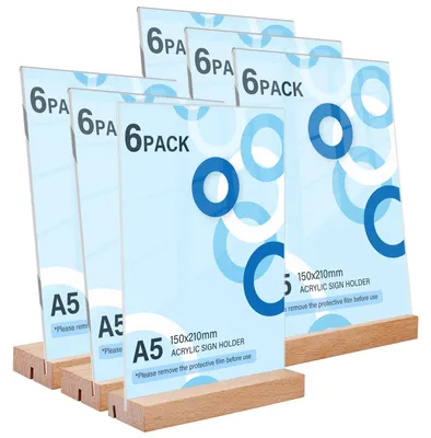 Tischaufsteller A5 Acryl transparent 6 Stück Menühalter