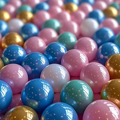 Produktbild von Ecosa Bällebad Bälle Spielbälle Bällepool Plastikbälle Bällchenbad Metallic 100 Stück