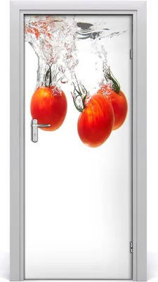 Produktbild von Tulup Türaufkleber 85x205 cm Dekorative Aufkleber Selbstklebend Wasserdichte Tapete Abnehmbar Schlafzimmer Wohnzimmer Wohnkultur - Tomaten im Wasser