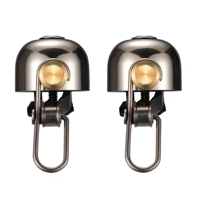 Produktbild von ROCKBROS 2er Set Fahrradklingel Klassisisch Handklingel Mini Fahrradglocke Lenker Hell Silber