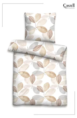 Produktbild von Castell Thermo-Fleece Bettwäsche Blätter 135x200 cm - kitt