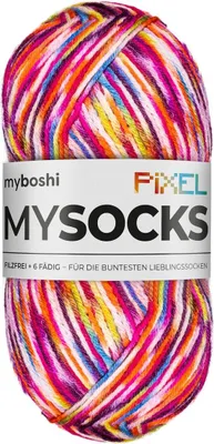Produktbild von myboshi mysocks Pixel, 75% Schurwolle, 25% Polyamid 150g/390m-Lauflänge, 6-fädig : Nova Myboshi: Nova