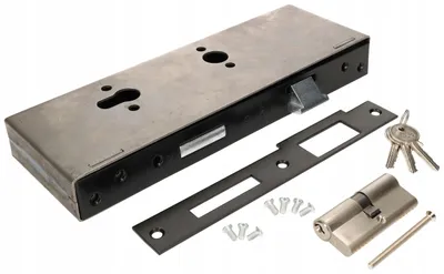 Produktbild von Kotarbau Einsteckschloss Rechts 90x63mm Stahl mit Zylinder