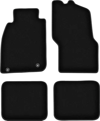 Image de Tapis de sol velours sur-mesure pour Mitsubishi Carisma (1995-2004, berline, liftback, hatchback) noir, jeu 4 pièces, fixations