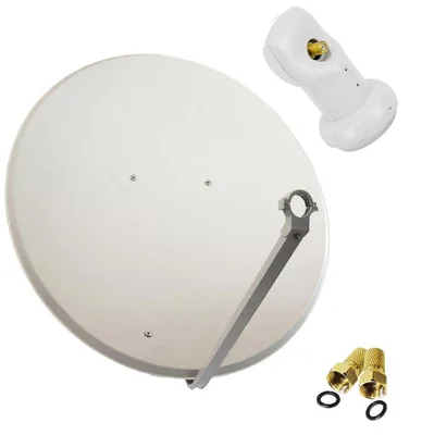 Produktbild von PremiumX SAT Anlage 100cm Satellitenschüssel Single LNB 2x F-Stecker