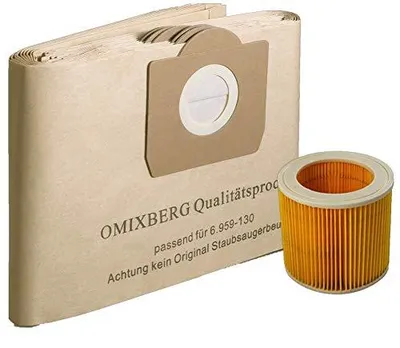 Staubsaugerbeutel 10+1 Filter für Kärcher WD 3, MV3, SE 4001
