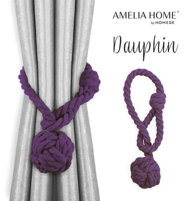 Zdjęcie produktu dla Upinacze do zasłon Dauphin 2 szt śliwkowe AmeliaHome