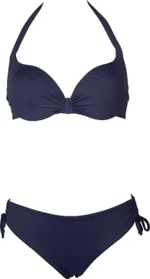 Produktbild von RAGNO Damen-Bikini, gepolsterte Cups, Bügel mit verstellbaren Schnürsenkeln und Slip mit verstellbarem seitlichem Meer, Artikel DN23F1+DG46BNA, 4 - QUARTA, Poliammide 89%,Elasthan 11%