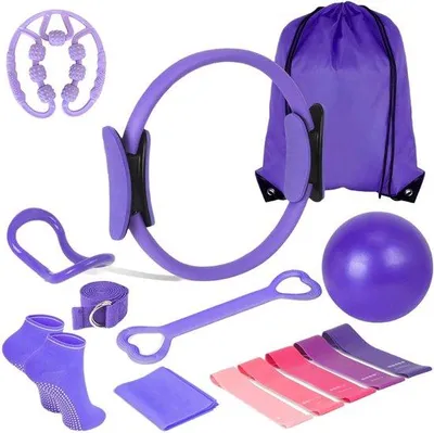 Obrázek produktu pro Sada na pilates – 14dílná – pro dva – sada na celé tělo – sada 14 kusů – ideální pro posilování a protažení – pro dva