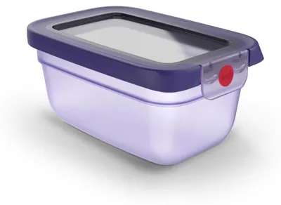 Produktbild von EMSA oneClick Frischhaltedose 0,75 L N12106, Box, Rechteckig, 0,75 l, Violett, Durchscheinend, Polypropylen (PP), Polypropylen (PP)/Thermoplastisches Elastomer (TPE)