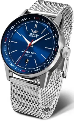 Obrázek produktu pro Pánské hodinky VOSTOK EUROPE NH35A-560A687B classic v tmavě modré barvě.
