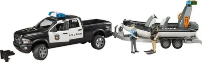 Immagine prodotto di Bruder RAM 2500 Polizei Pickup, mit Anhänger und Boot, Modellfahrzeug, Modell Fahrzeug, Spielzeug, 2507