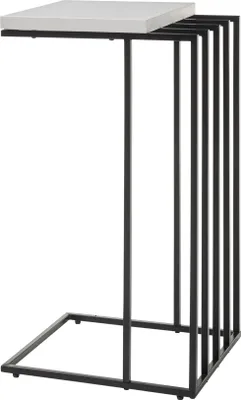 Produktbild von Beistelltisch >JUBA< in weiss, Holzwerkstoff/ Metall - 40x70x35cm (BxHxT)
