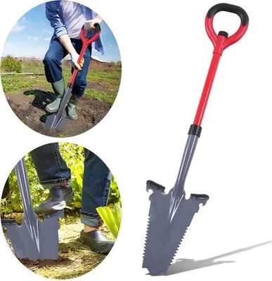 Produktbild von Tuinschere mit scharfemesser für Wurzelentfernung Rostfreier Stahl, rot