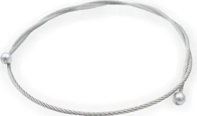 Produktbild von Drahtseil Ø 1,5 mm, beidseitig mit Kugel Ø 4 mm, Stahl verzinkt | Länge 400 mm