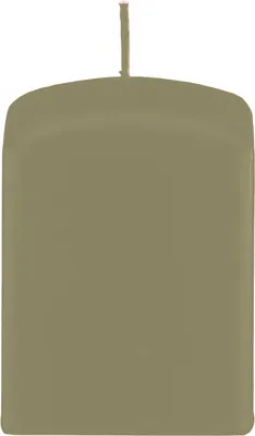 Produktbild von 4 quadratische Kerzen, Quader Kerzen Antik Grün 8 x 7/7 cm