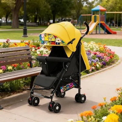 Produktbild von Kinderwagen-Set, Verstellbarer Kinderwagen, Buggy, Kombikinderwagen, Faltbuggy, Reisebuggy, Schiebewagen L48×B67×H98 cm C /HZXQP/