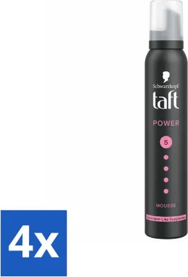 Produktbild von Taft - Haarschaum - Power 5 - Seidiger Halt - 200 ml - Vorteilspack - 4 Stücke