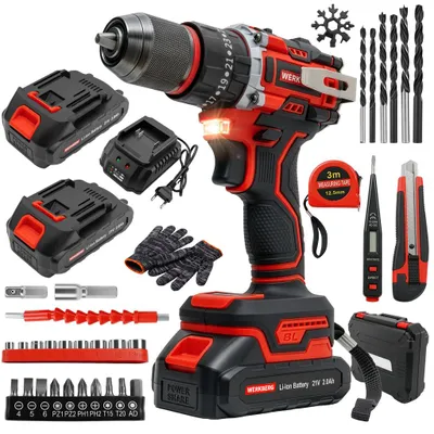 Produktbild von Akku-Schlagbohrschrauber 20V 60Nm Brushless 2x 2Ah | WERKBERG PRO
