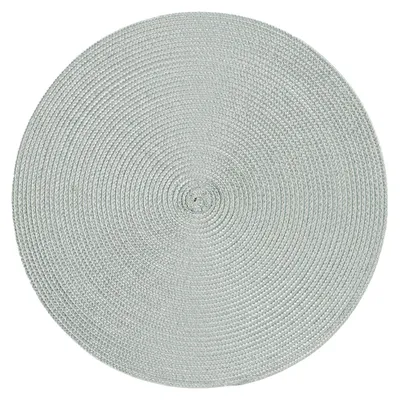 Produktbild von Platzset Polypro Silbergrau rund ca. 35 cm Ø abwaschbar Tischset Platzdeckchen