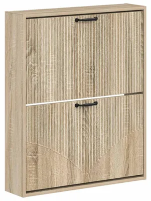 Immagine prodotto di vidaXL Armadietto a muro per scarpe, modello HOORN, 71 x 17 x 86 cm, realizzato in materiale composito di legno